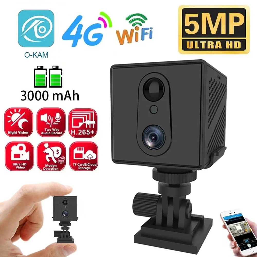 Home Security Tech - 5MP 4G SIM Kart Mini Kamera