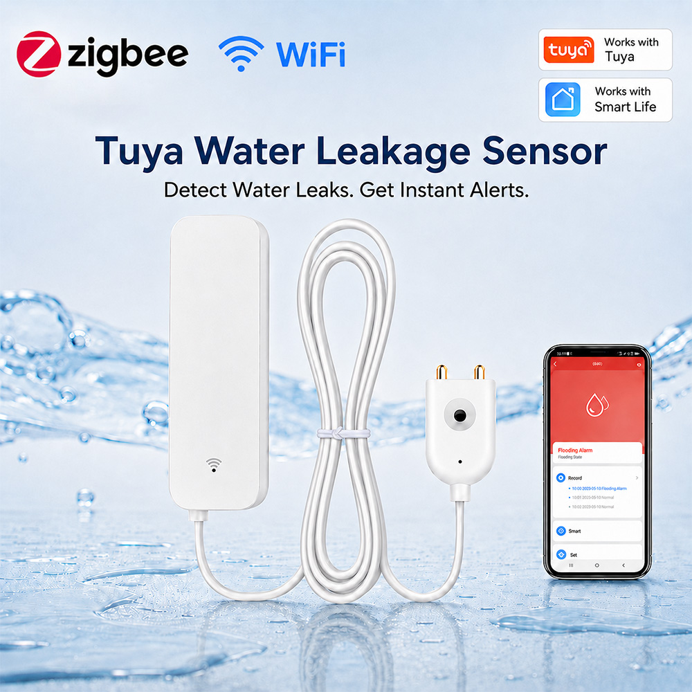 Home Security Alarm - ZigBee WiFi Su Kaçak Sensörü Sel