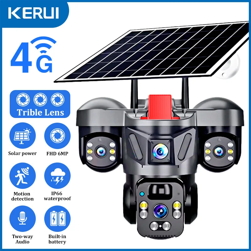 Home Security Alarm System - KERUI V380 Pro Açık PTZ 6MP