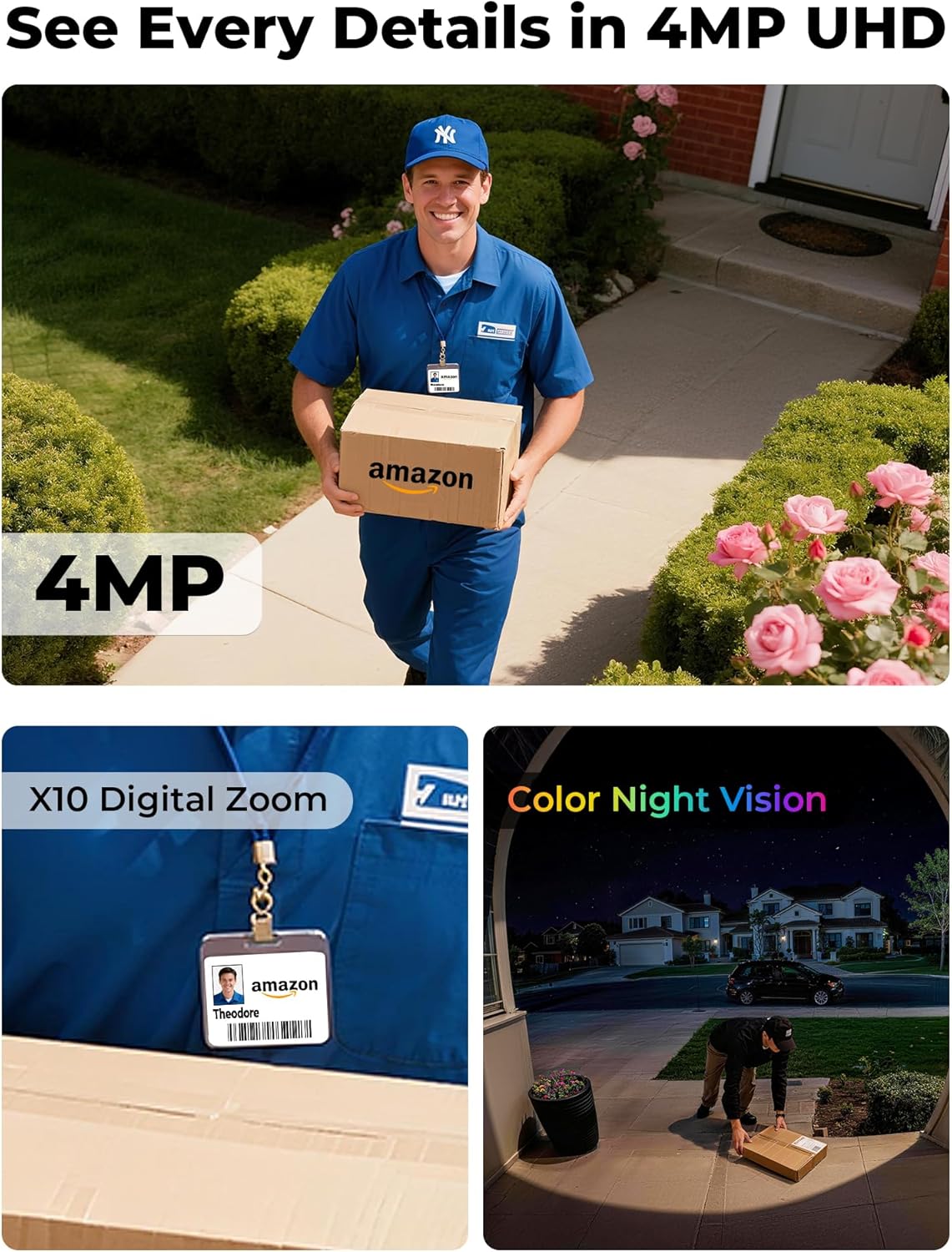 360 Derece Dönebilen Güneş Ene - Home Security Cameras No Subscription incelemesi ve fiyatı
